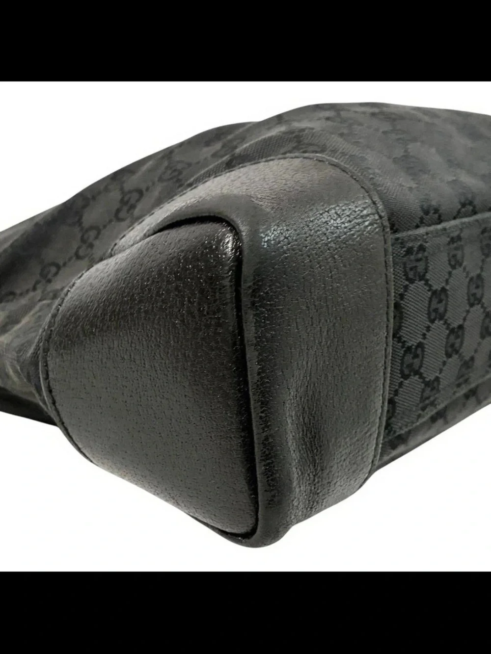 Gucci Black Monogram Shoulder Messenger Bag